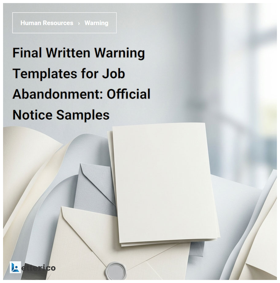 Final Written Warning Templates for Job Abandonment: Official Notice Samples