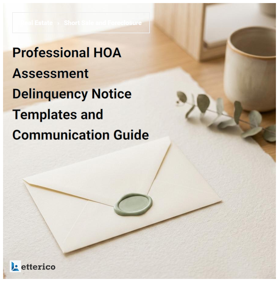 Professional HOA Assessment Delinquency Notice Templates and Communication Guide