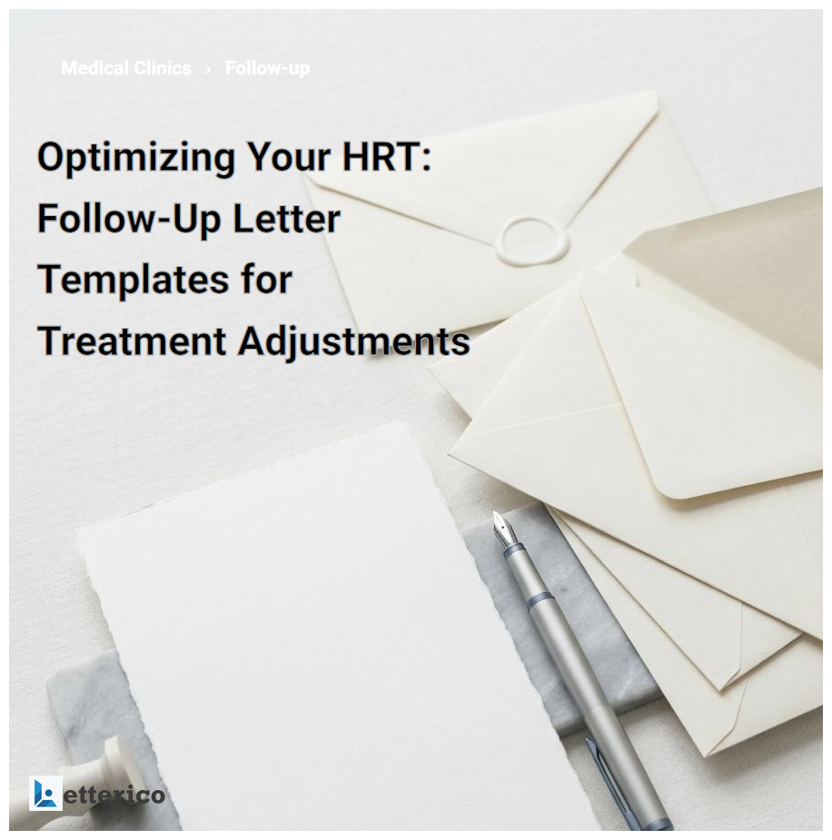 Optimizing Your HRT: Follow-Up Letter Templates for Treatment Adjustments