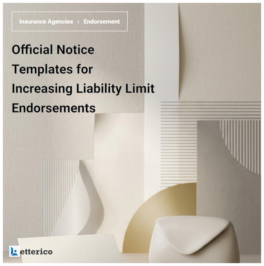 Official Notice Templates for Increasing Liability Limit Endorsements
