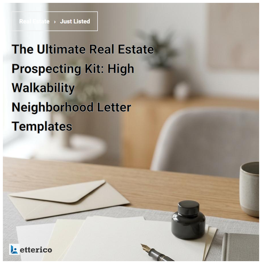 The Ultimate Real Estate Prospecting Kit: High Walkability Neighborhood Letter Templates