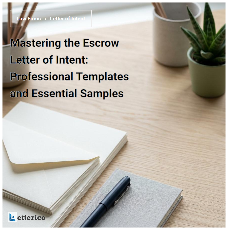 Mastering the Escrow Letter of Intent: Professional Templates and Essential Samples