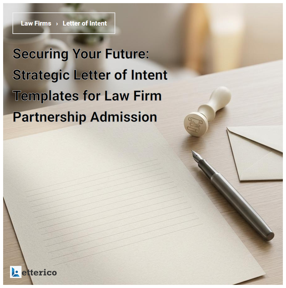 Securing Your Future: Strategic Letter of Intent Templates for Law Firm Partnership Admission