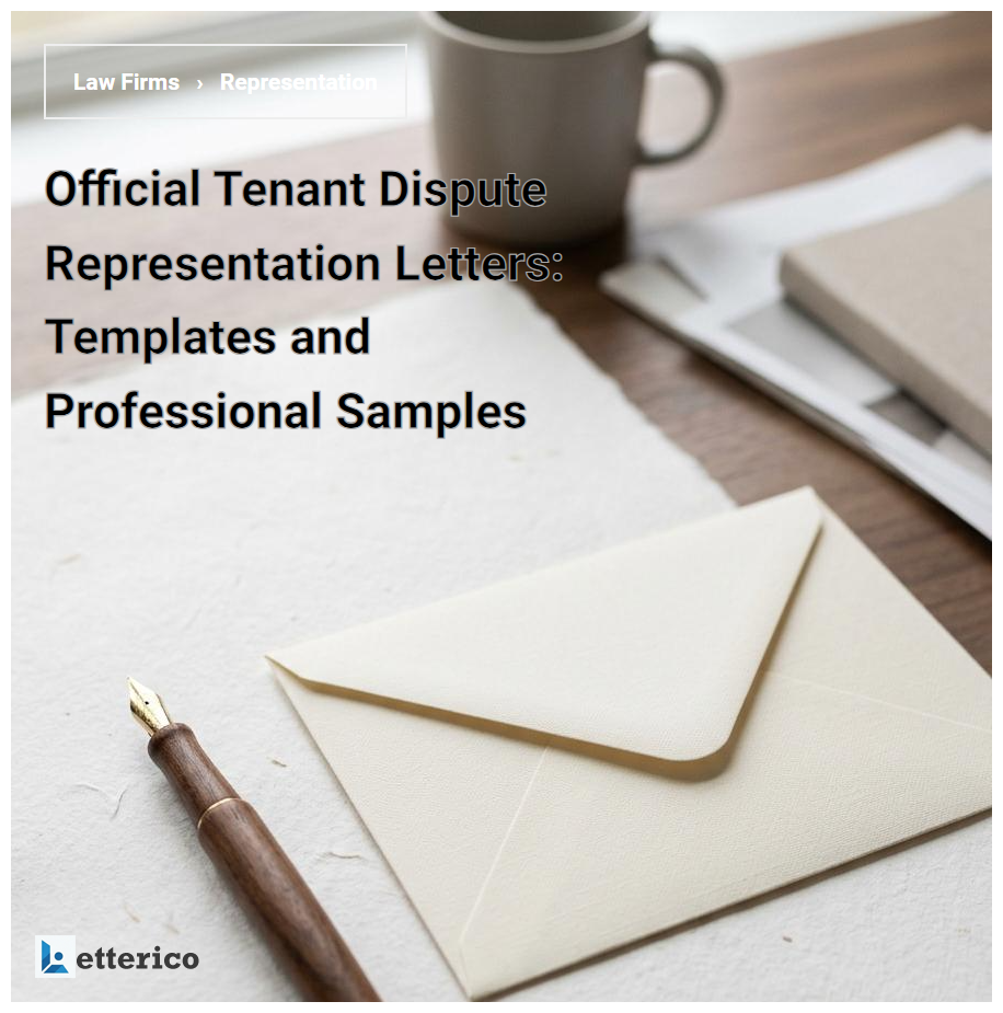 Official Tenant Dispute Representation Letters: Templates and Professional Samples