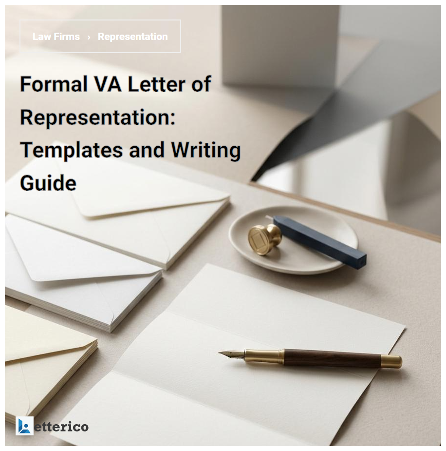 Formal VA Letter of Representation: Templates and Writing Guide