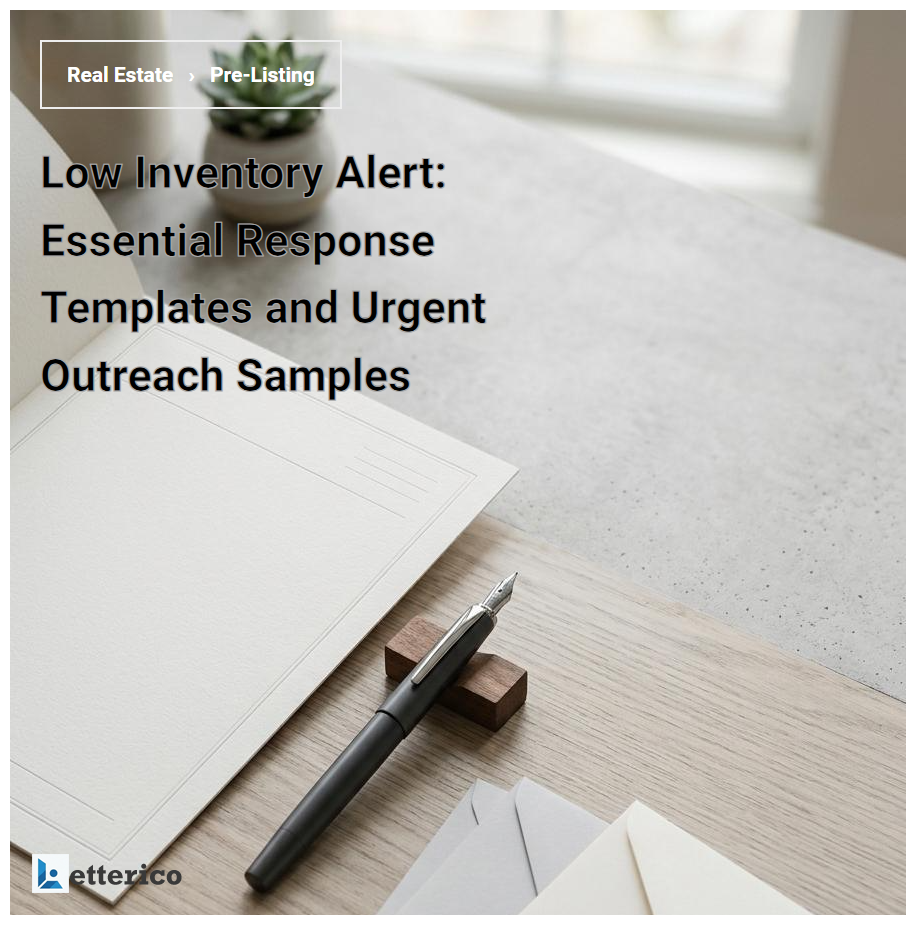 Low Inventory Alert: Essential Response Templates and Urgent Outreach Samples
