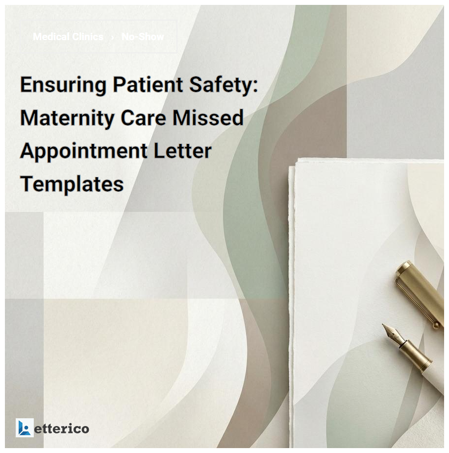 Ensuring Patient Safety: Maternity Care Missed Appointment Letter Templates