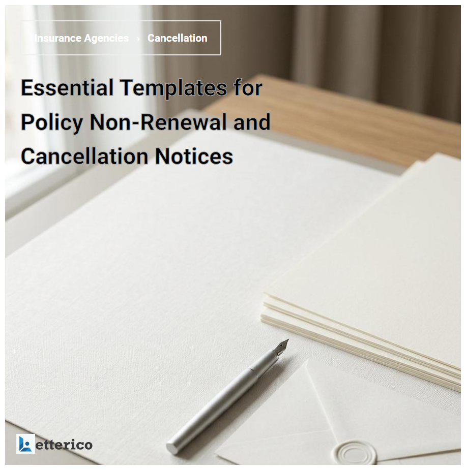 Essential Templates for Policy Non-Renewal and Cancellation Notices