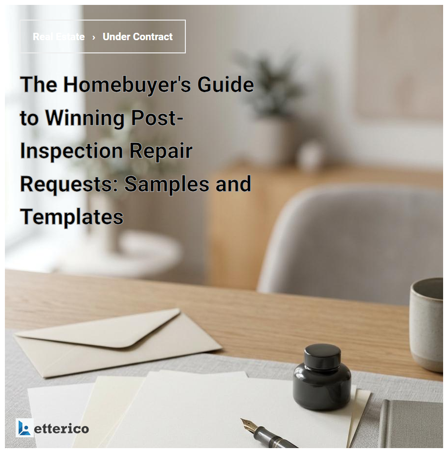 The Homebuyer's Guide to Winning Post-Inspection Repair Requests: Samples and Templates