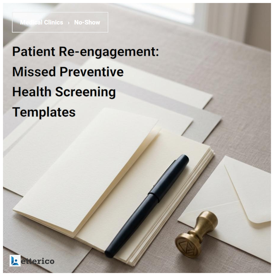 Patient Re-engagement: Missed Preventive Health Screening Templates