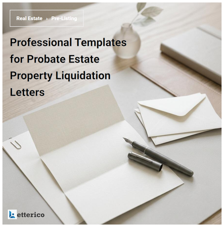Professional Templates for Probate Estate Property Liquidation Letters