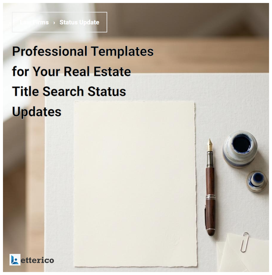 Professional Templates for Your Real Estate Title Search Status Updates