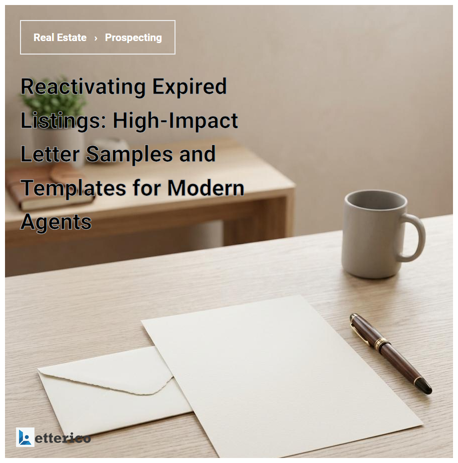Reactivating Expired Listings: High-Impact Letter Samples and Templates for Modern Agents
