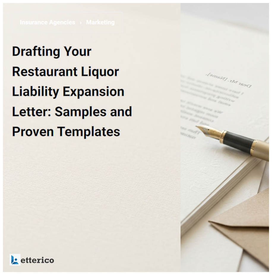 Drafting Your Restaurant Liquor Liability Expansion Letter: Samples and Proven Templates