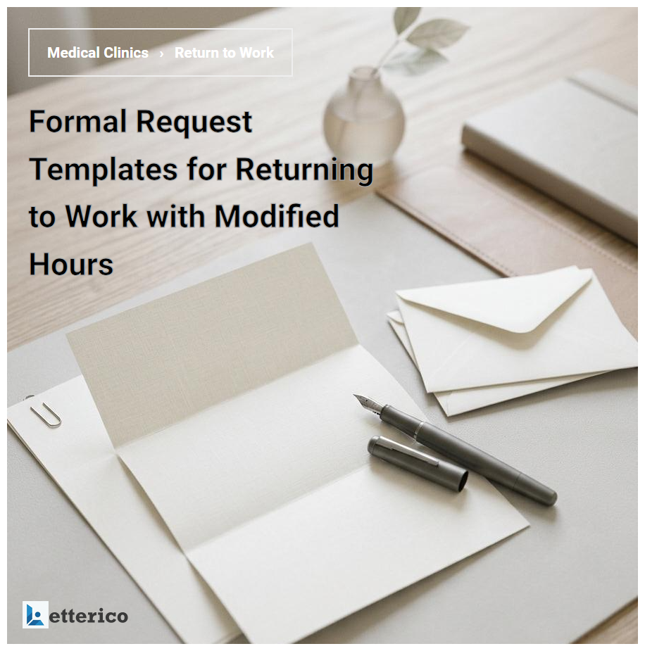 Formal Request Templates for Returning to Work with Modified Hours