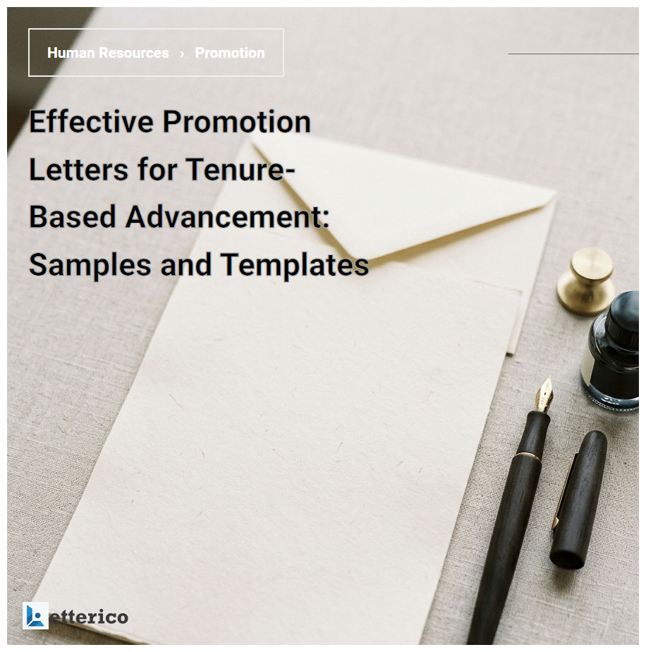 Effective Promotion Letters for Tenure-Based Advancement: Samples and Templates