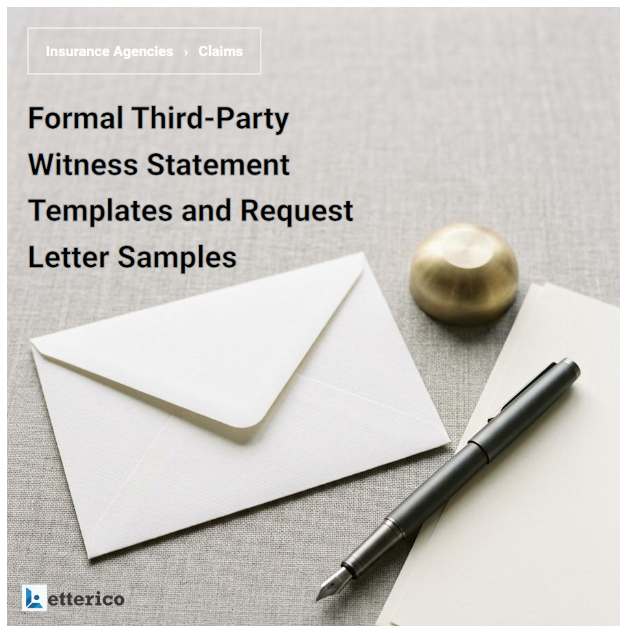 Formal Third-Party Witness Statement Templates and Request Letter Samples