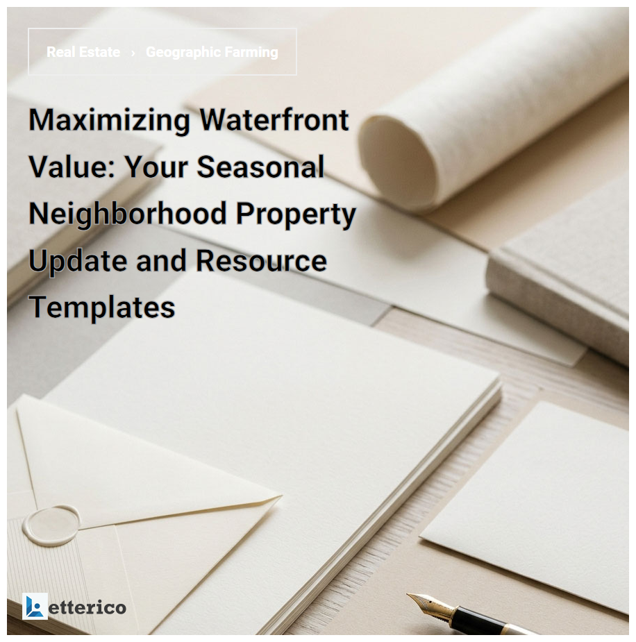 Maximizing Waterfront Value: Your Seasonal Neighborhood Property Update and Resource Templates