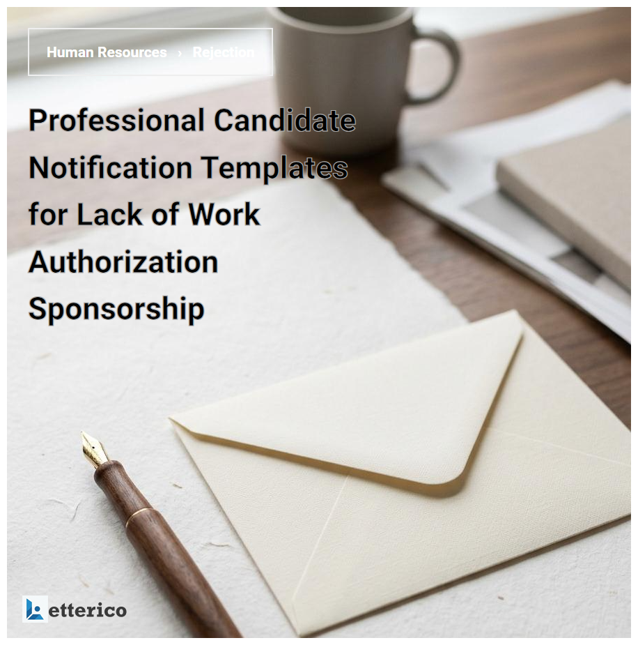 Professional Candidate Notification Templates for Lack of Work Authorization Sponsorship