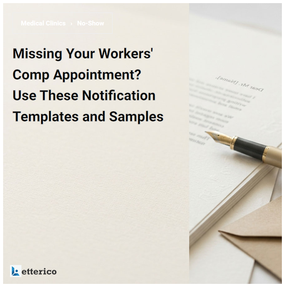 Missing Your Workers' Comp Appointment? Use These Notification Templates and Samples