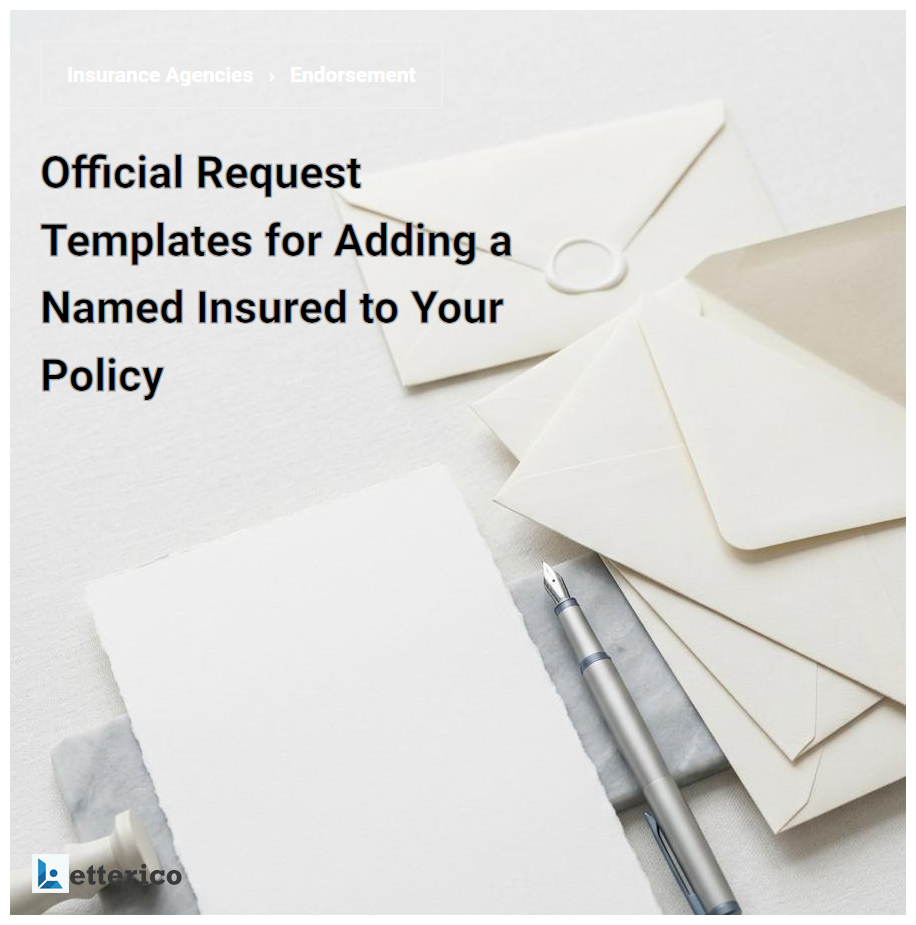 Official Request Templates for Adding a Named Insured to Your Policy