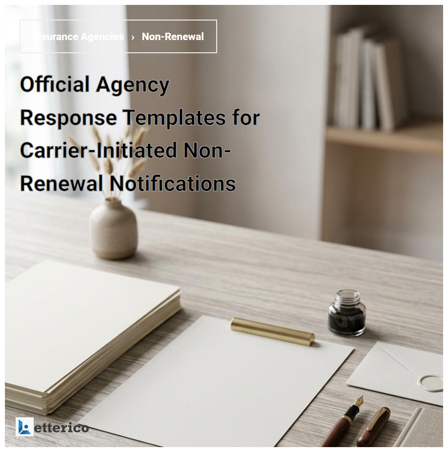 Official Agency Response Templates for Carrier-Initiated Non-Renewal Notifications