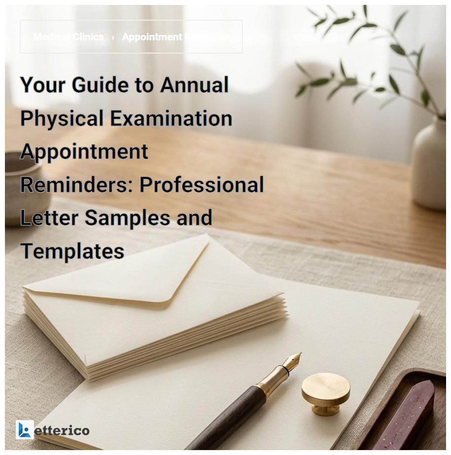 Your Guide to Annual Physical Examination Appointment Reminders: Professional Letter Samples and Templates