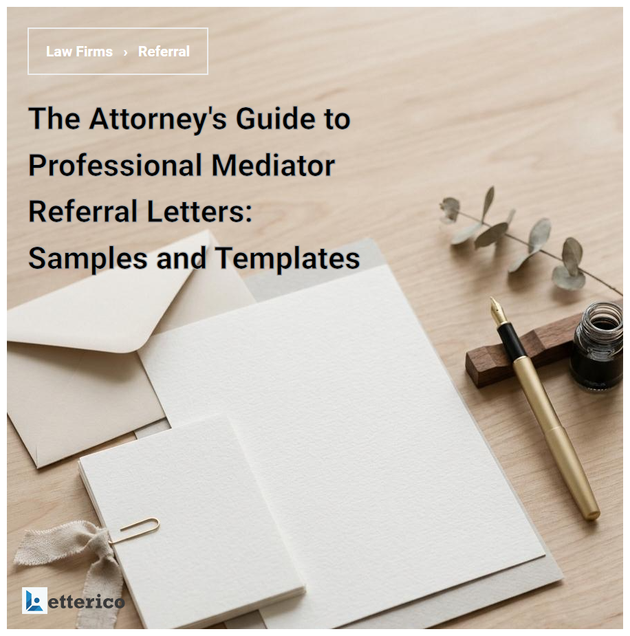 The Attorney's Guide to Professional Mediator Referral Letters: Samples and Templates