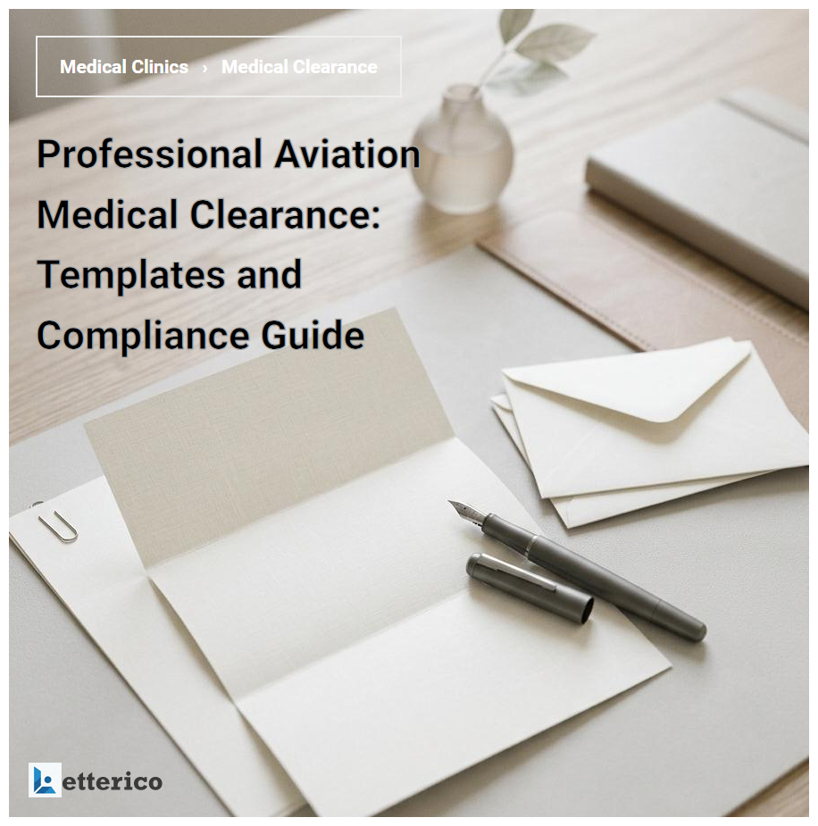 Professional Aviation Medical Clearance: Templates and Compliance Guide