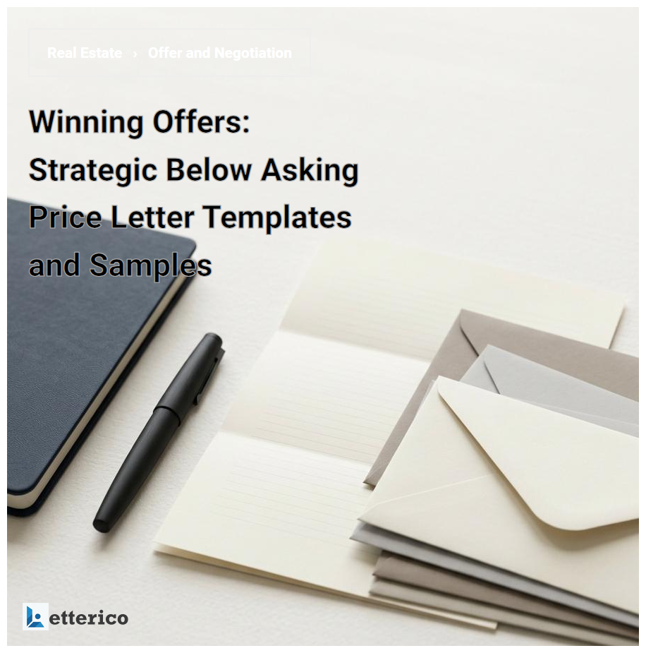 Winning Offers: Strategic Below Asking Price Letter Templates and Samples