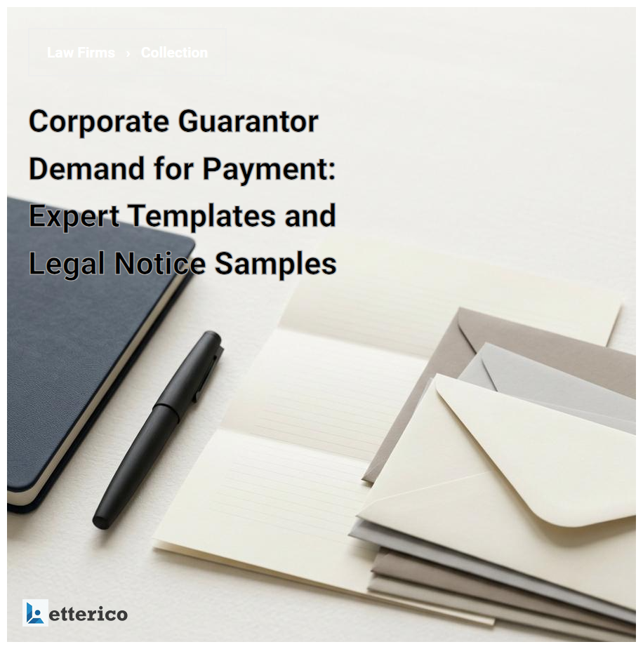 Corporate Guarantor Demand for Payment: Expert Templates and Legal Notice Samples