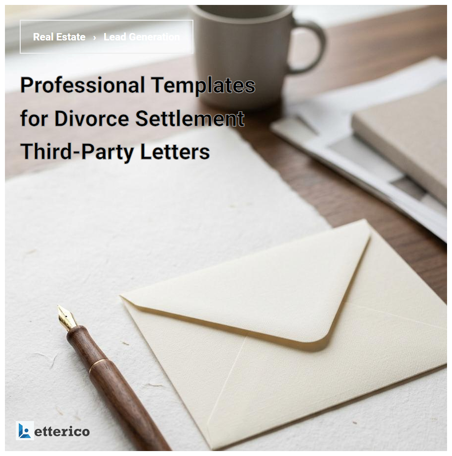 Professional Templates for Divorce Settlement Third-Party Letters