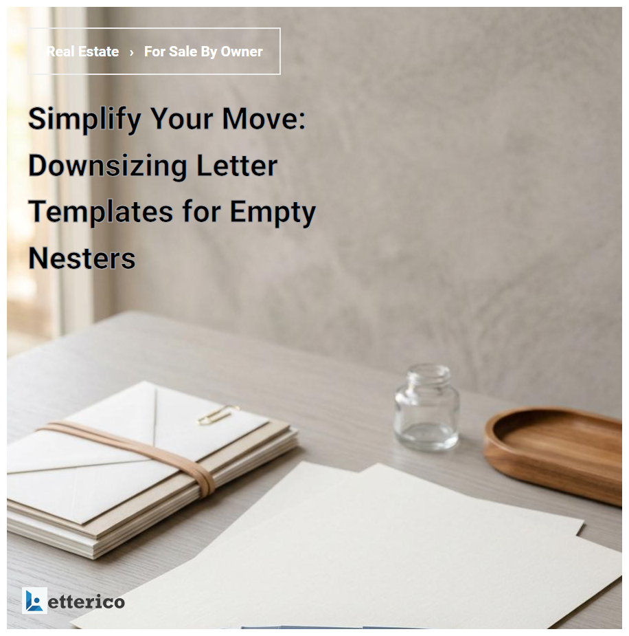 Simplify Your Move: Downsizing Letter Templates for Empty Nesters