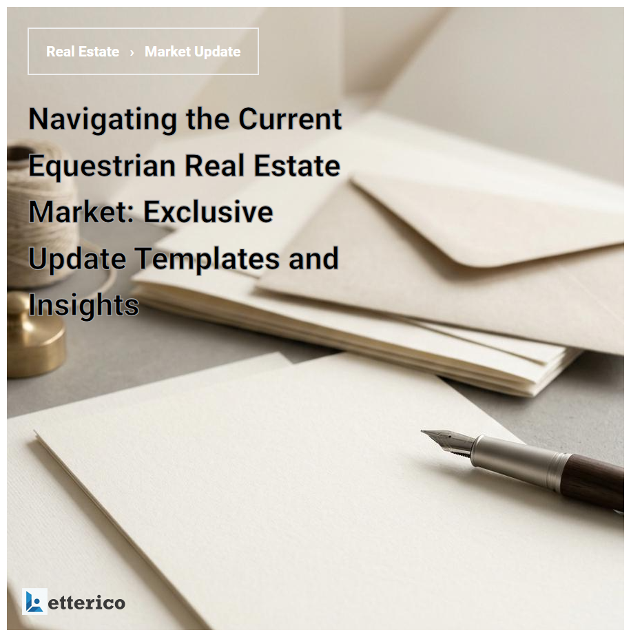 Navigating the Current Equestrian Real Estate Market: Exclusive Update Templates and Insights