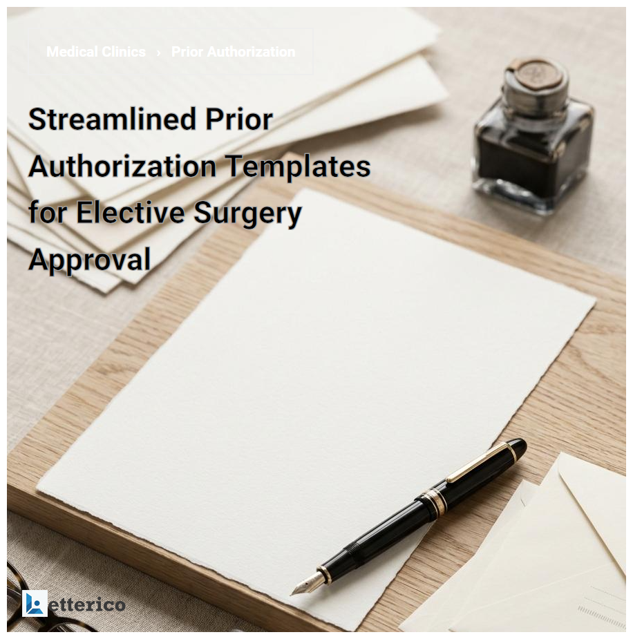 Streamlined Prior Authorization Templates for Elective Surgery Approval