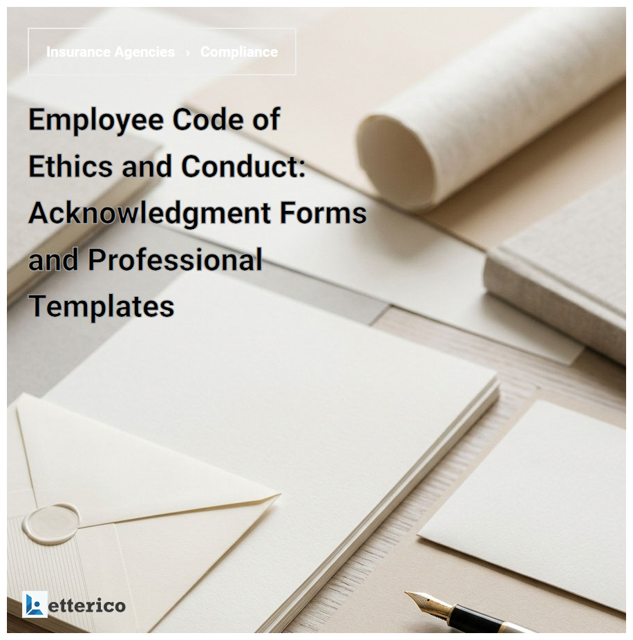 Employee Code of Ethics and Conduct: Acknowledgment Forms and Professional Templates