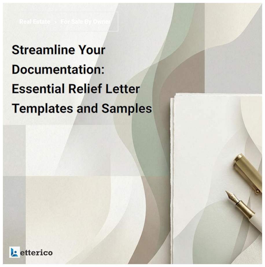 Streamline Your Documentation: Essential Relief Letter Templates and Samples