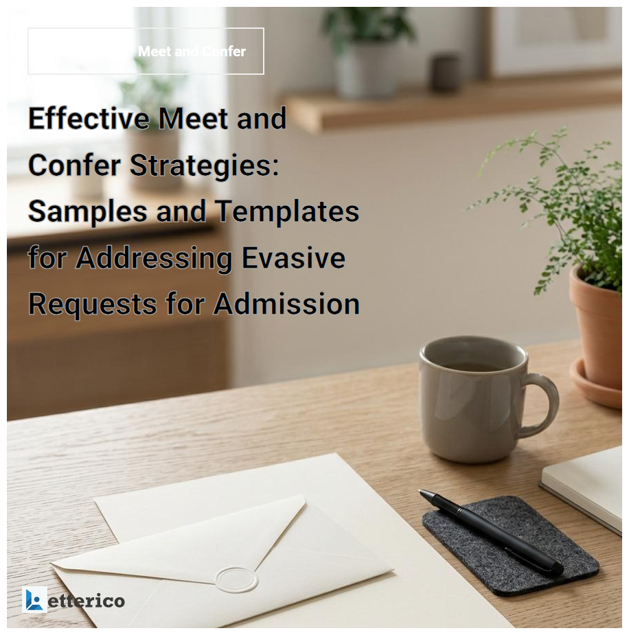 Effective Meet and Confer Strategies: Samples and Templates for Addressing Evasive Requests for Admission