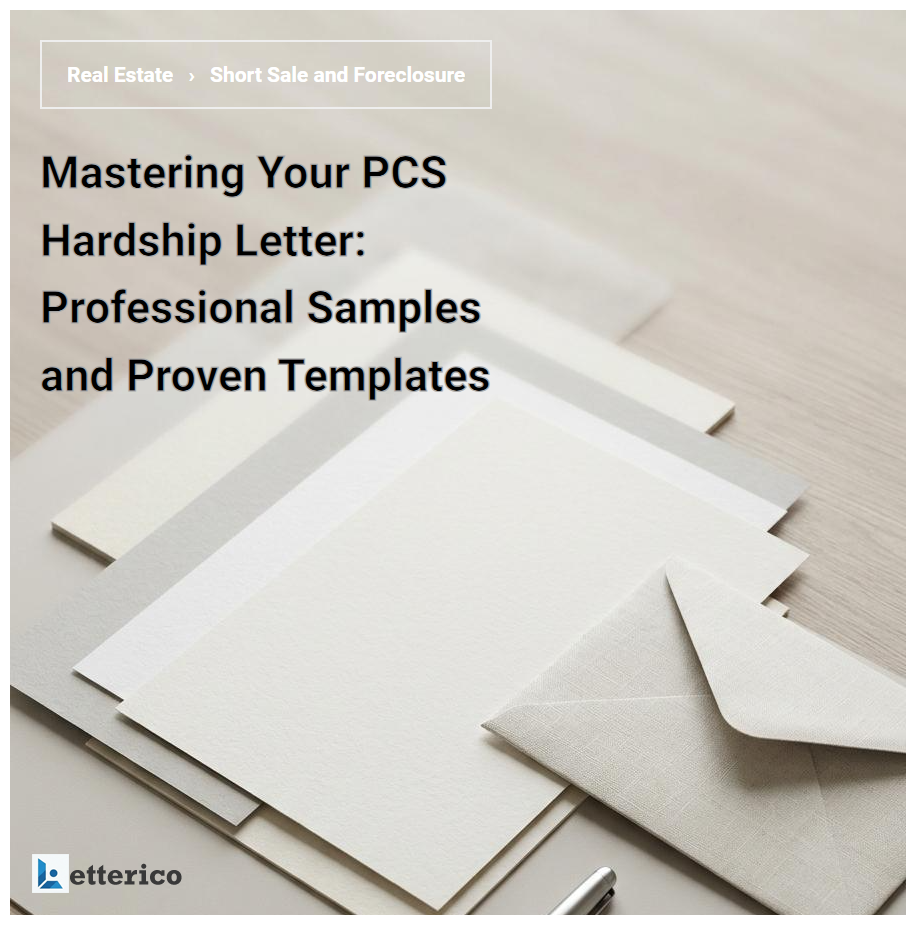 Mastering Your PCS Hardship Letter: Professional Samples and Proven Templates
