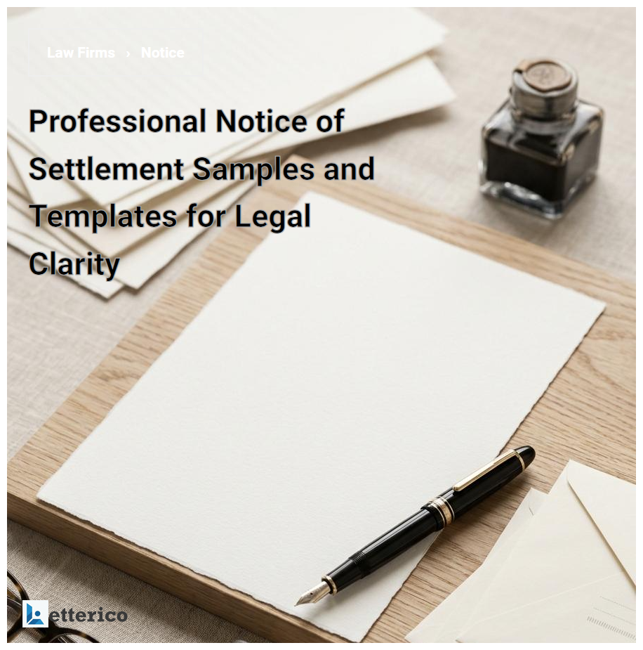 Professional Notice of Settlement Samples and Templates for Legal Clarity