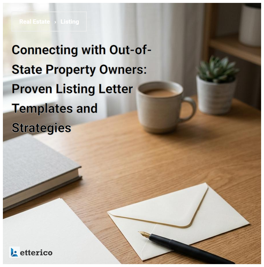 Connecting with Out-of-State Property Owners: Proven Listing Letter Templates and Strategies
