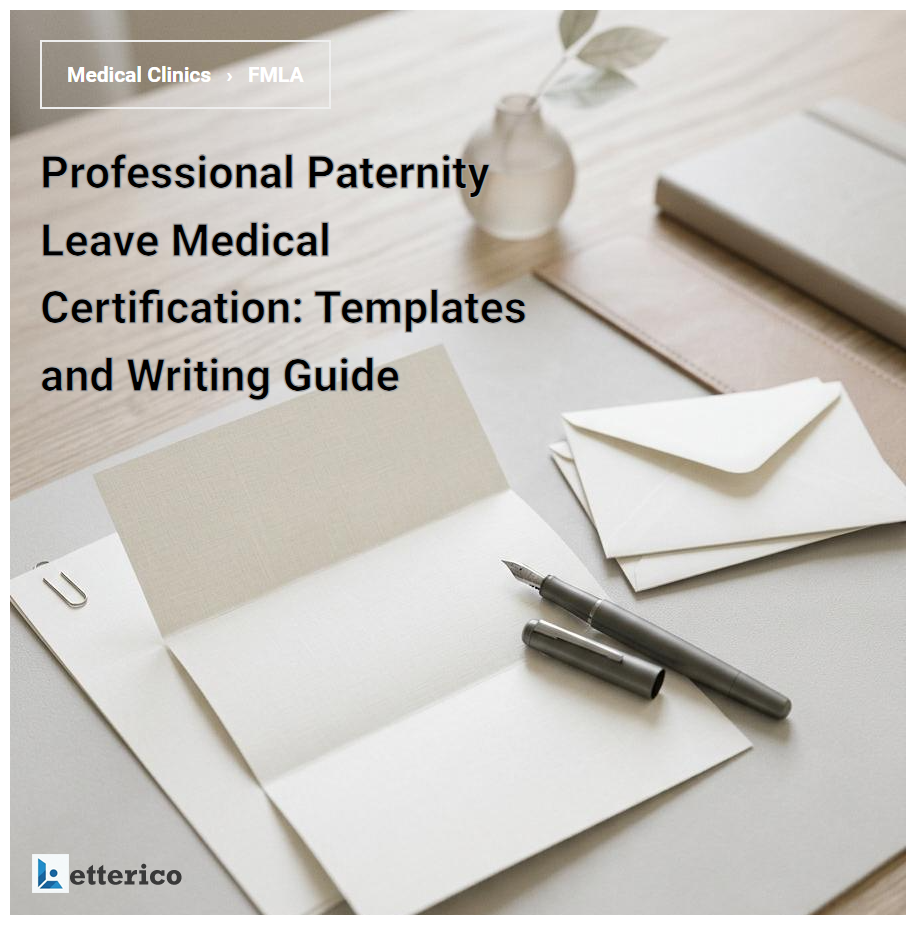 Professional Paternity Leave Medical Certification: Templates and Writing Guide