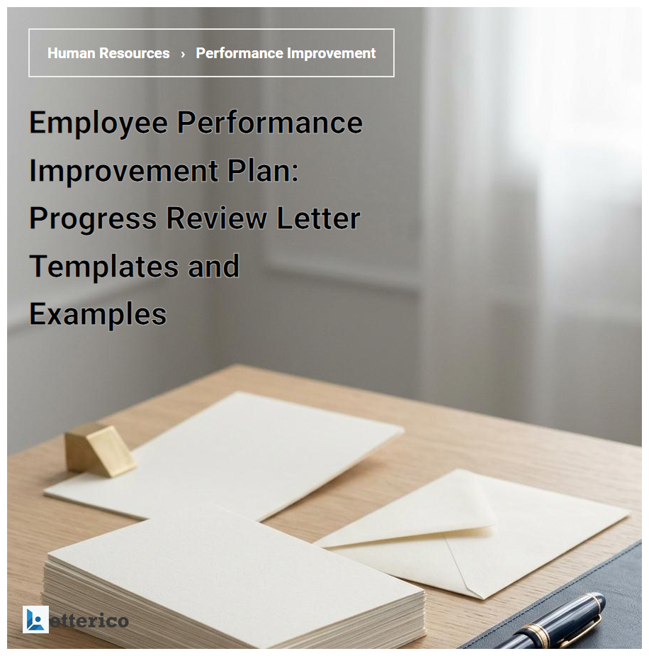 Employee Performance Improvement Plan: Progress Review Letter Templates and Examples