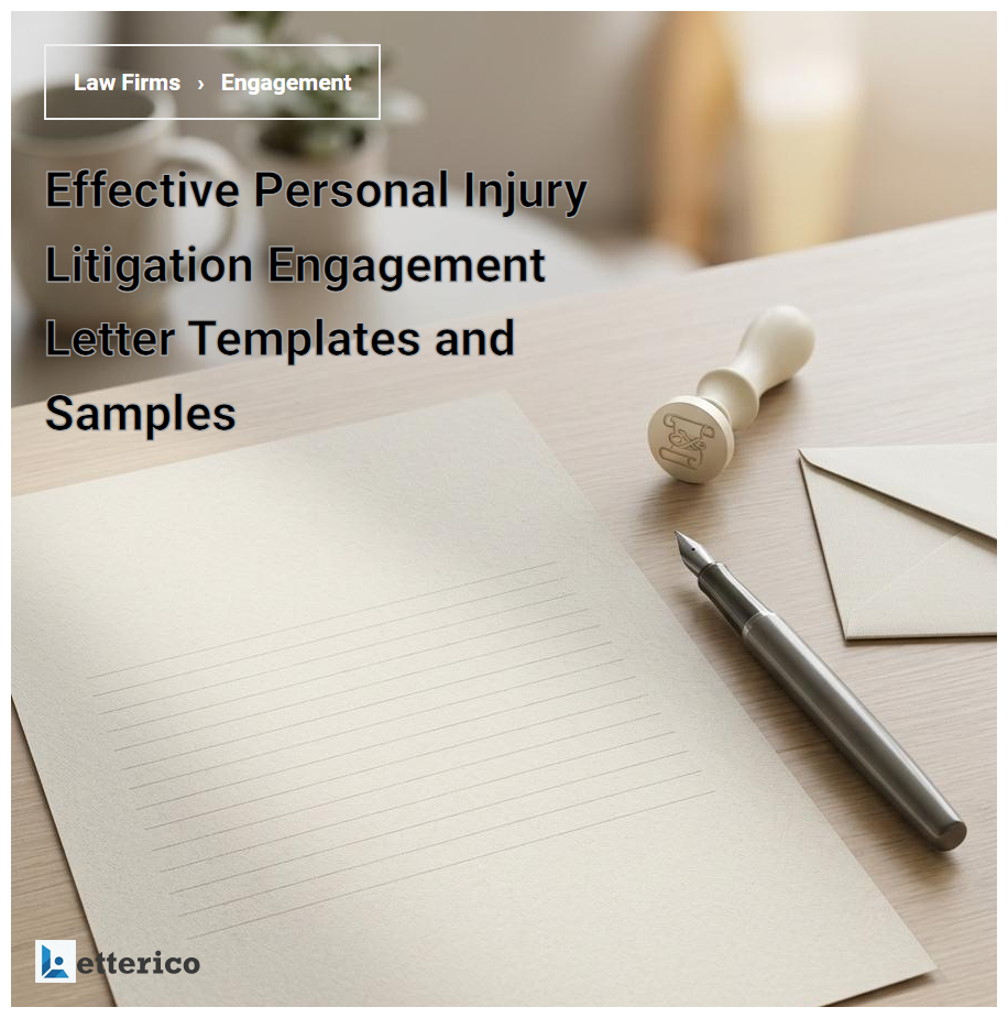 Effective Personal Injury Litigation Engagement Letter Templates and Samples
