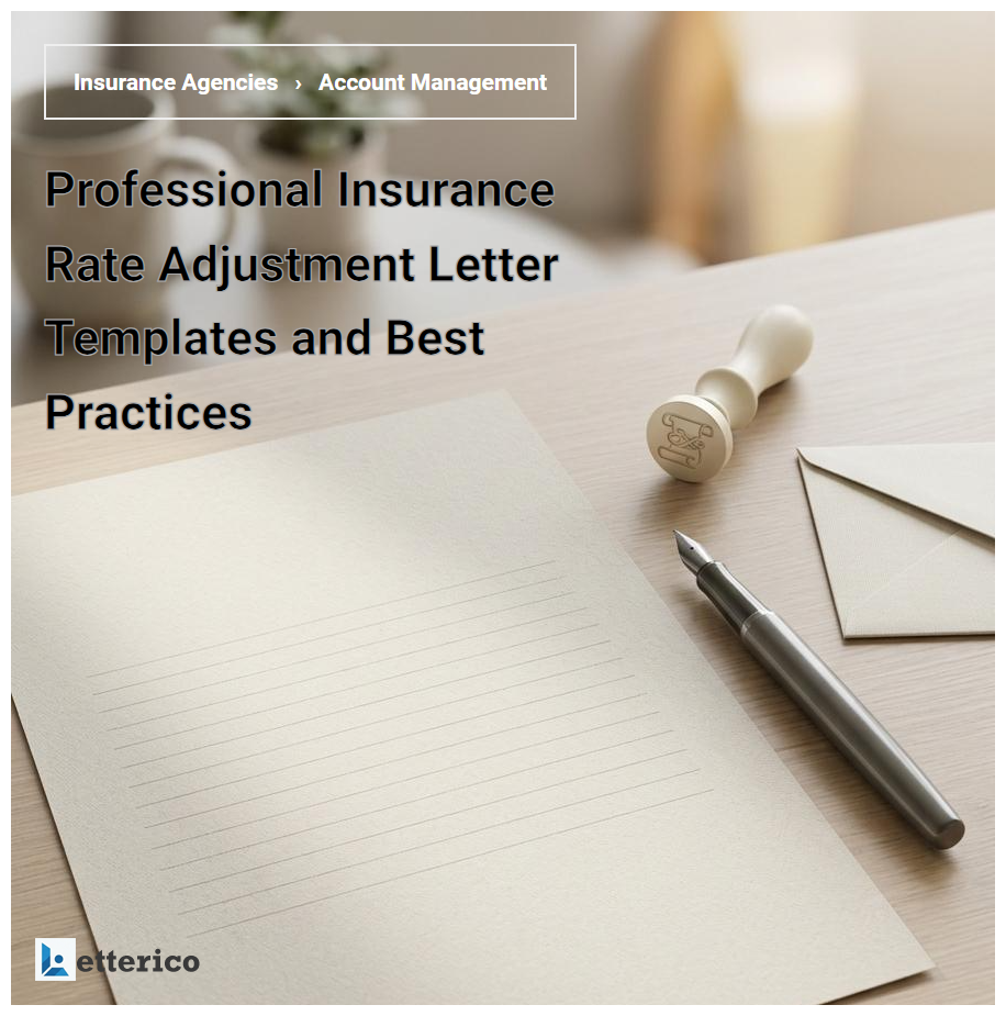 Professional Insurance Rate Adjustment Letter Templates and Best Practices