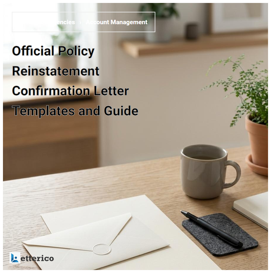 Official Policy Reinstatement Confirmation Letter Templates and Guide