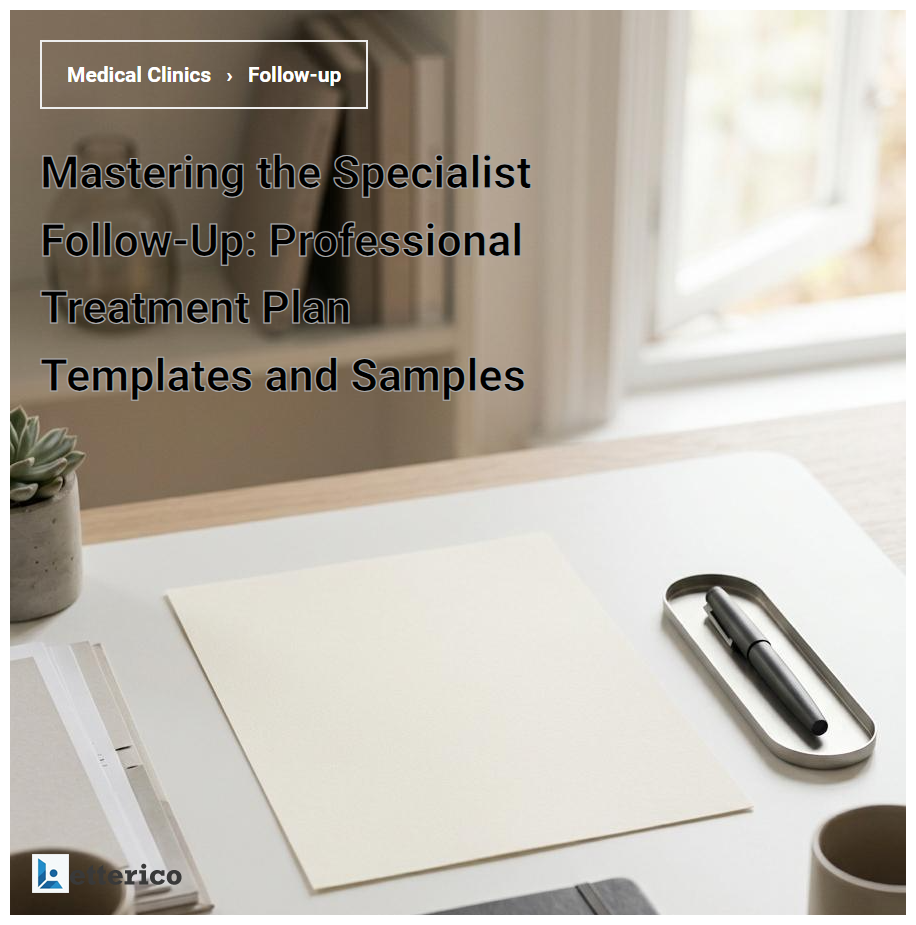 Mastering the Specialist Follow-Up: Professional Treatment Plan Templates and Samples