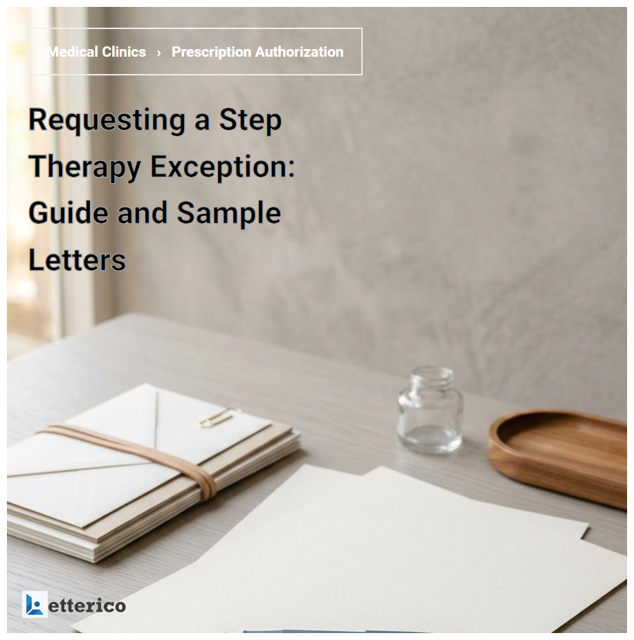 Requesting a Step Therapy Exception: Guide and Sample Letters