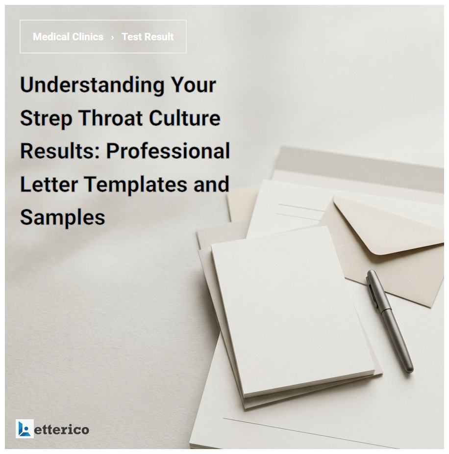 Understanding Your Strep Throat Culture Results: Professional Letter Templates and Samples