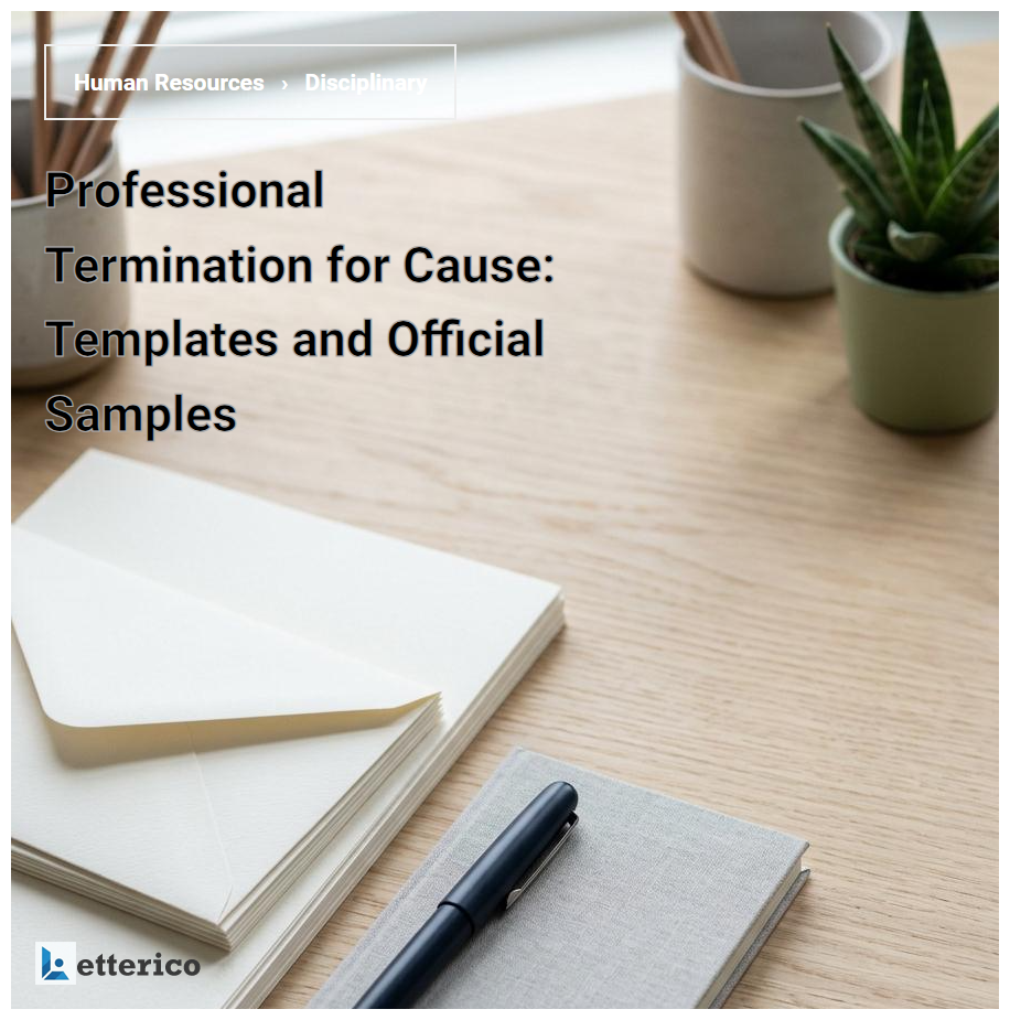 Professional Termination for Cause: Templates and Official Samples